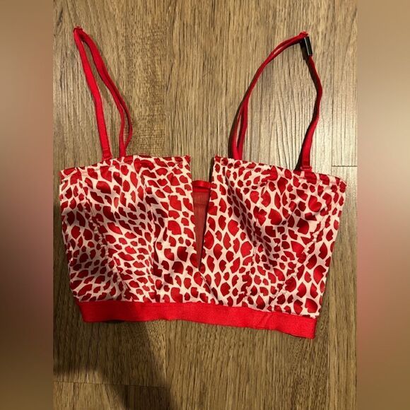 victoria secret leopard Lips Plunge Bustier - Picture 3 of 5